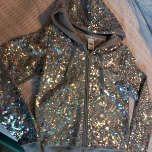 X-S VICTORIA SECRET PINK SEQUIN HOODIE